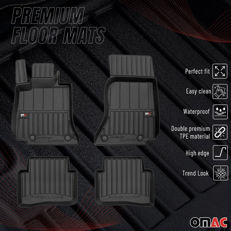 Tappetini Mercedes Classe C W206 2021-2025 in TPE nero, 4 pezzi