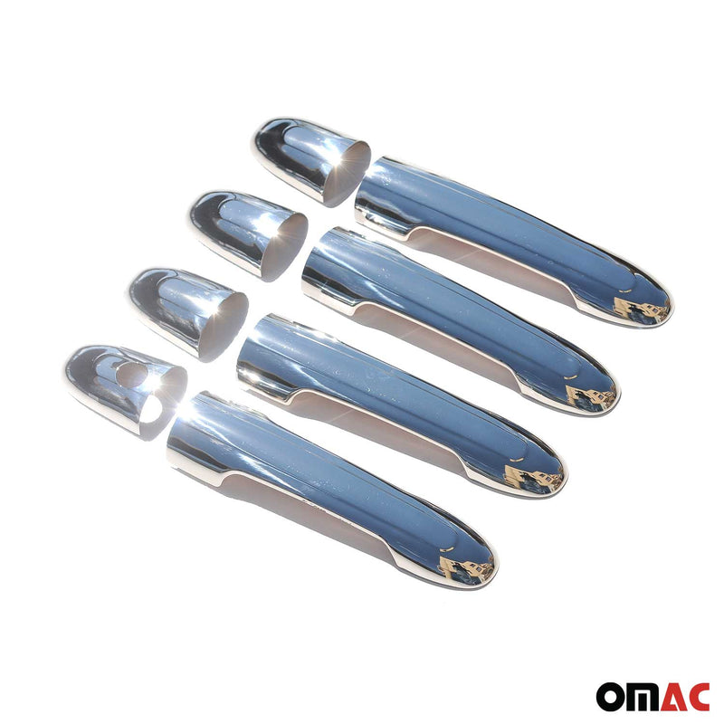Copri maniglie per Mercedes Vito W639 2003-2014 4 porte 1 foro 8 pezzi in acciaio inox opaco 