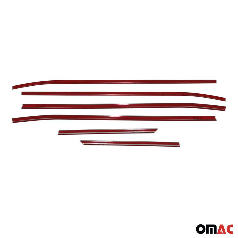 Listelli decorativi per finestrini Hyundai Tucson NX4 2022-2025 in acciaio inox cromato, 6 pezzi
