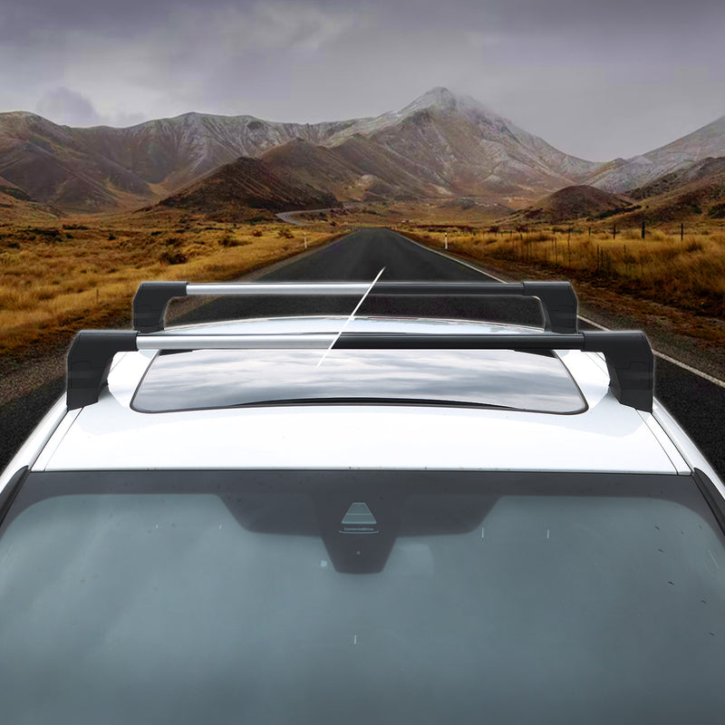 Portapacchi da tetto per VW T7 Multivan 2022-2025 Alluminio Argento 2 pezzi