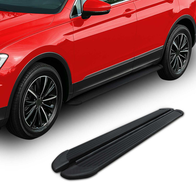 Seitenschweller Trittbretter Schweller für Nissan Pathfinder 2005-12 Alu Schwarz