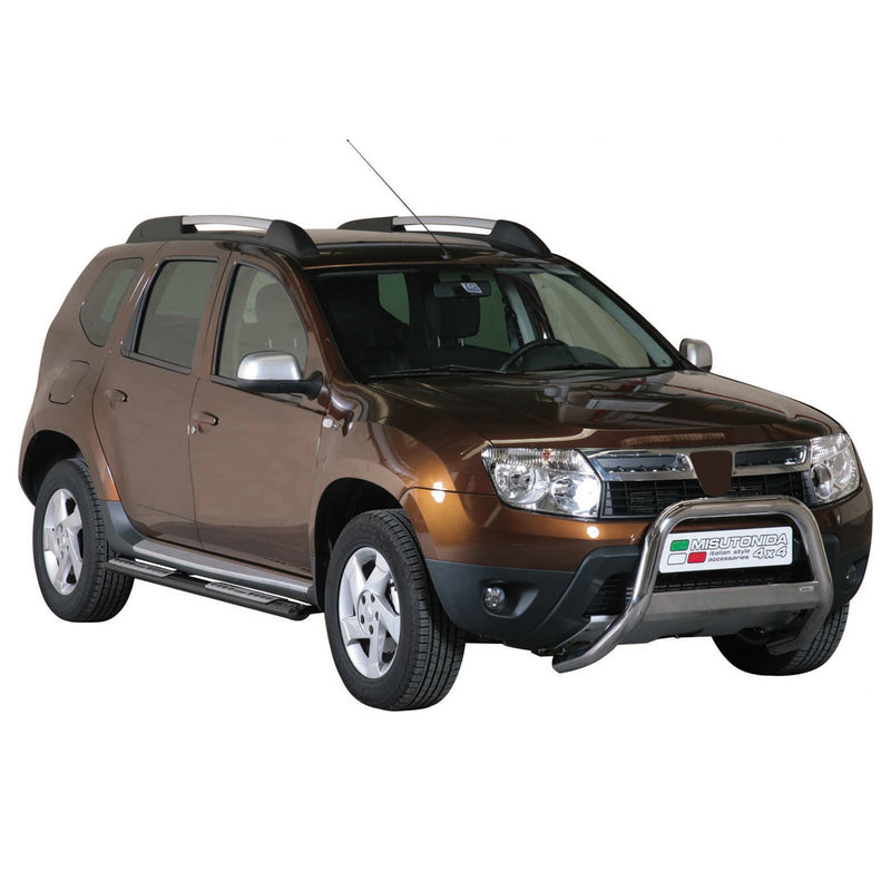 Minigonne laterali in acciaio inox per Dacia Duster 2010-2017 Nero