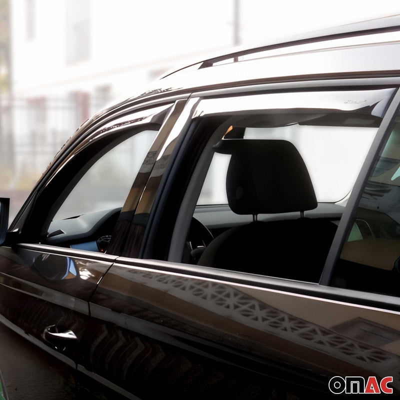 Deflettore antivento e antipioggia per Skoda Kodiaq 2017-2023 in acrilico scuro, 4 pezzi