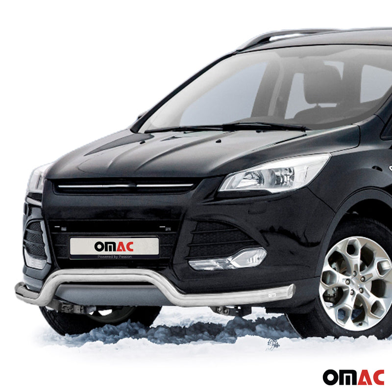 Barra di protezione anteriore per Ford Kuga 2012-2017 con ABE in acciaio argento 