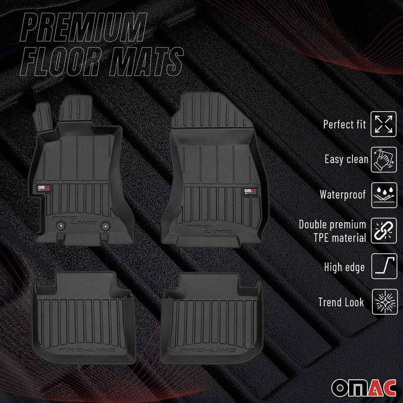 Tappetini Subaru Impreza WRX 2012-2021 in TPE nero, 4 pezzi