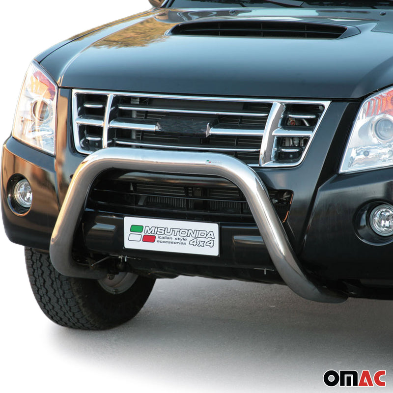 Protezione anteriore per Isuzu D-Max 2006-2012 ø76mm acciaio argento