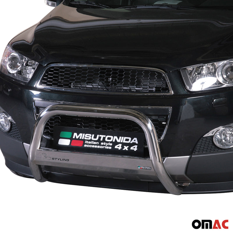 Barra di protezione anteriore per Chevrolet Captiva 2011-2016 ø63mm acciaio argento