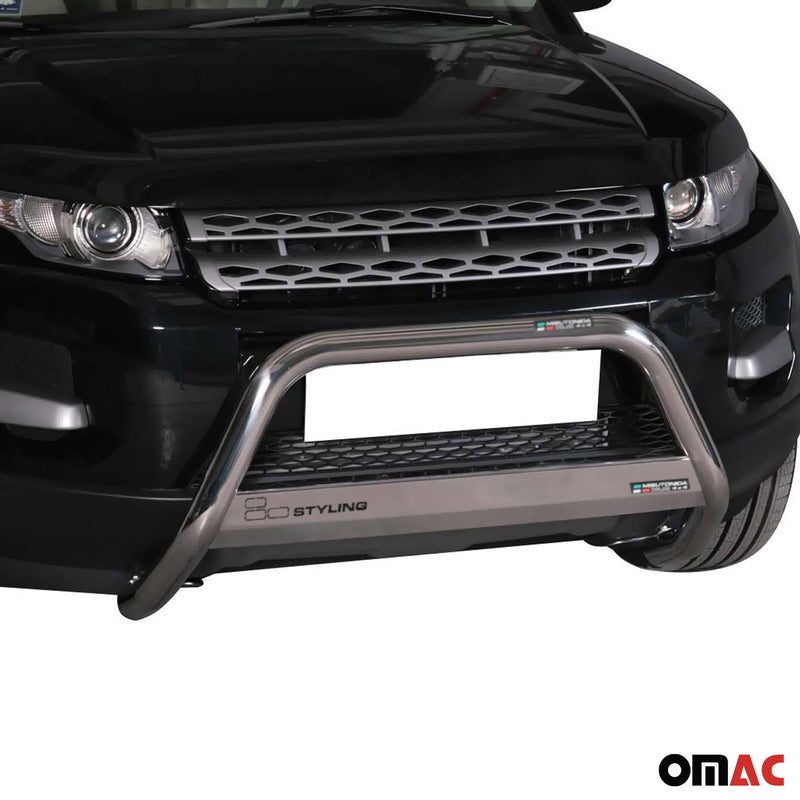 Barra di protezione anteriore per Range Rover Evoque 2011-2015 ø63mm acciaio argento 