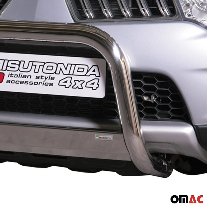 Protezione anteriore per Mitsubishi L200 2010-2015 ø63mm acciaio argento 
