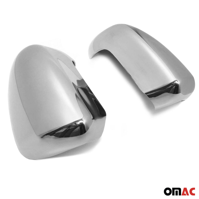 Calotte specchietti retrovisori per Nissan Qashqai +2 2008-2014 ABS cromato argento 