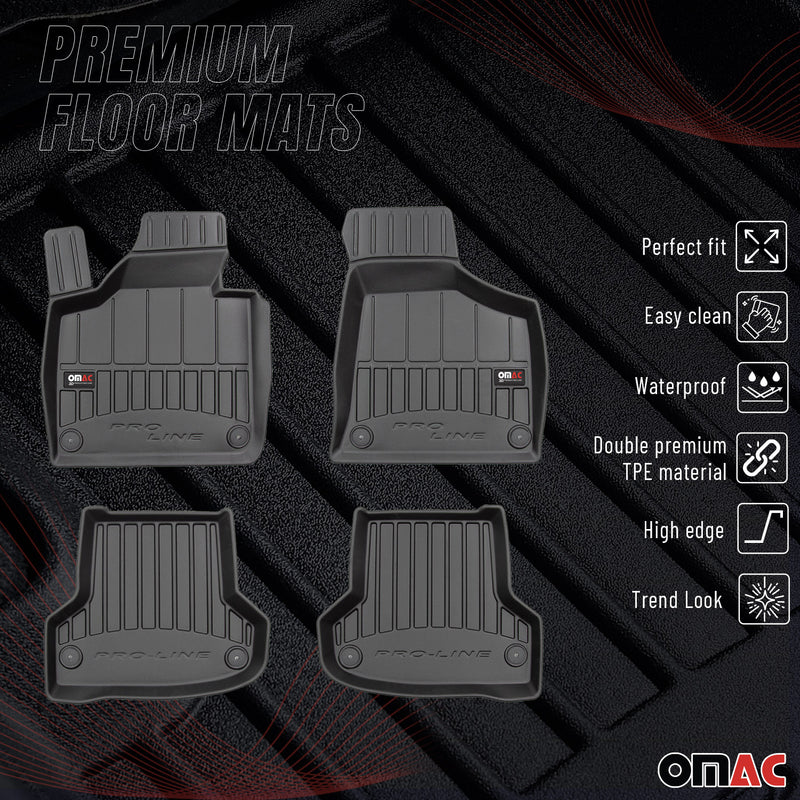 2003-2013 Audi A3 8P1 8PA 3tür Fußmatten TPE Schwarz 4 tlg