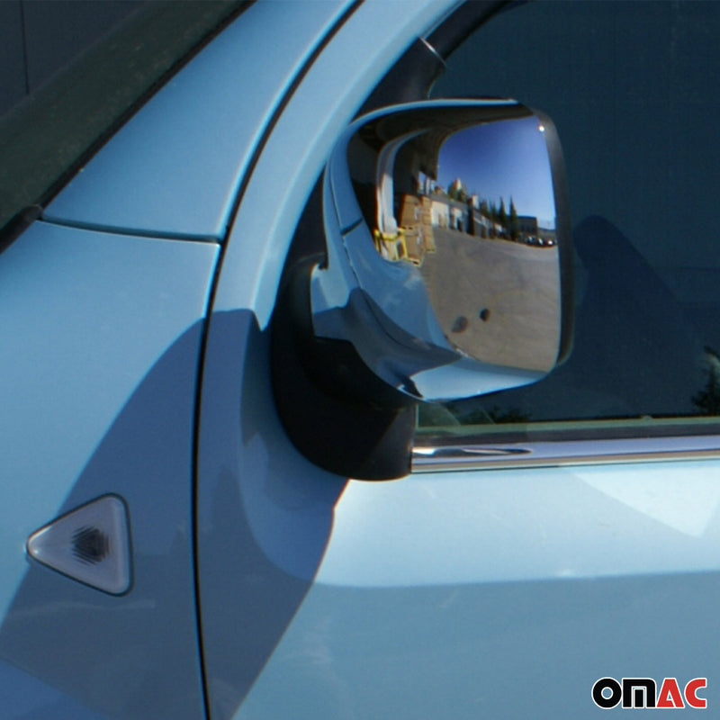 Spiegelkappen Spiegelabdeckung für Renault Kangoo 2008-2013 Edelstahl Silber
