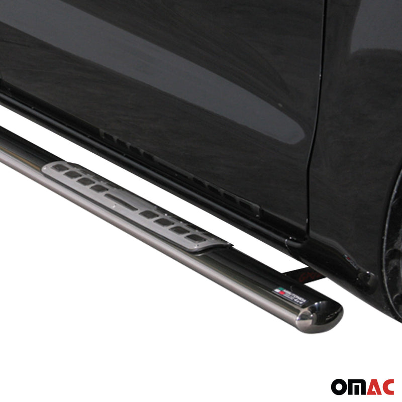 Minigonne laterali in acciaio per Ford Ranger Double Cab 2012-2015 Grigio