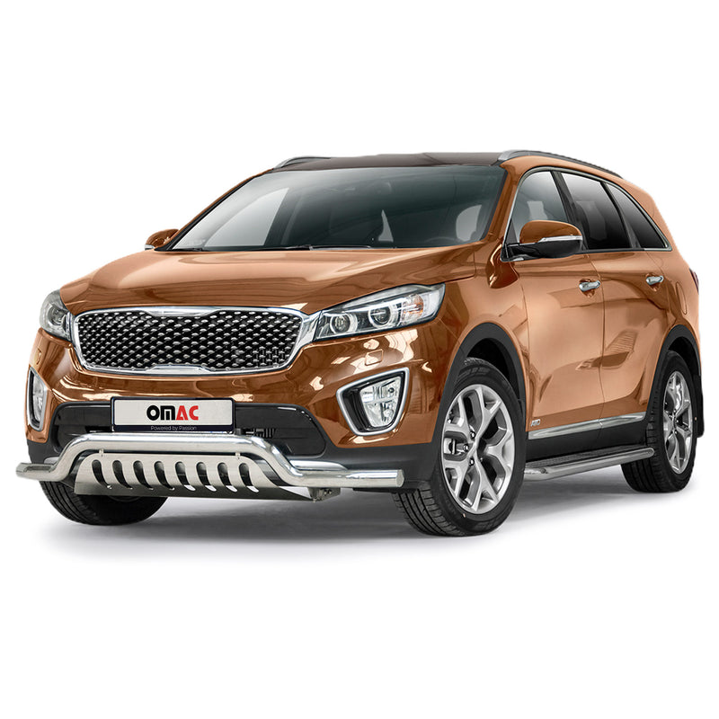 Barra di protezione anteriore per Kia Sorento 2015-2018 in acciaio inox con ABE argento 
