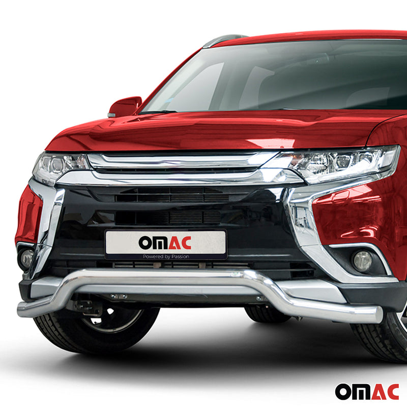 Barra di protezione anteriore per Mitsubishi Outlander 2015-2021 ABE Silver 