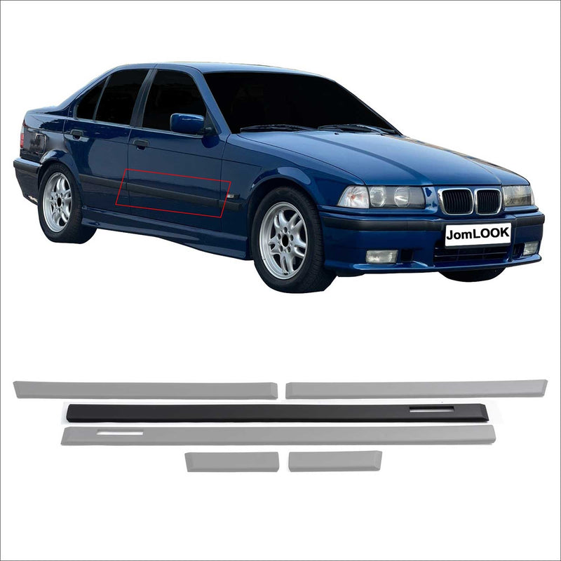 Modanature laterali JOM per porte BMW Serie 3 E36 Limo Touring nere 6 pezzi