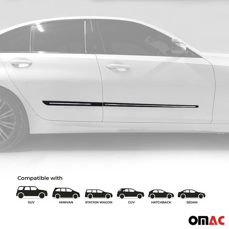 Seitentürleiste Türleisten Türschutzleisten für BMW 1er F20 F40 ABS Chrom 4x