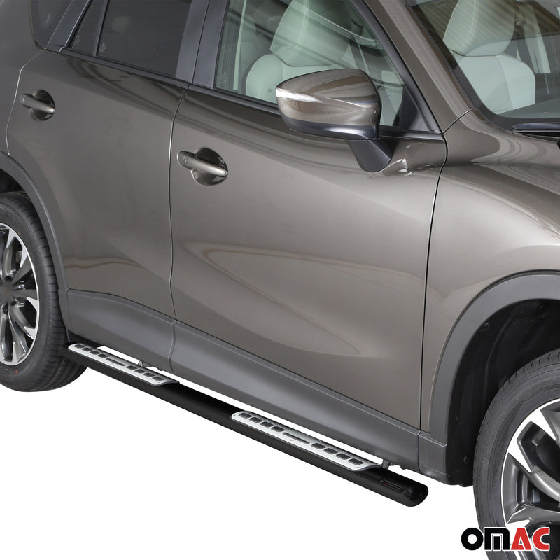 Minigonne laterali in acciaio inox per Mazda CX-5 2015-2016 Nero