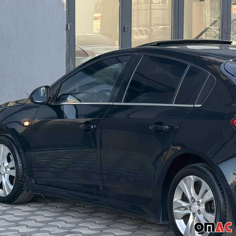 Listelli decorativi per finestrini per Chevrolet Cruze hatchback dal 2011 in acciaio inox, 6 pezzi 