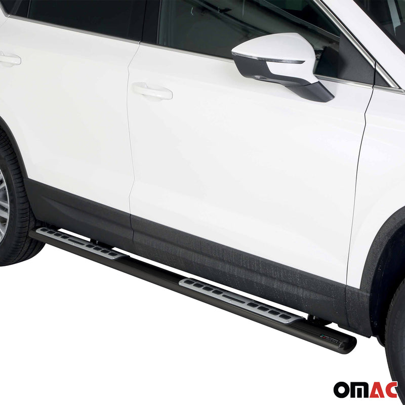 Minigonne laterali in acciaio inox per Seat Ateca 2016-2020 Nero