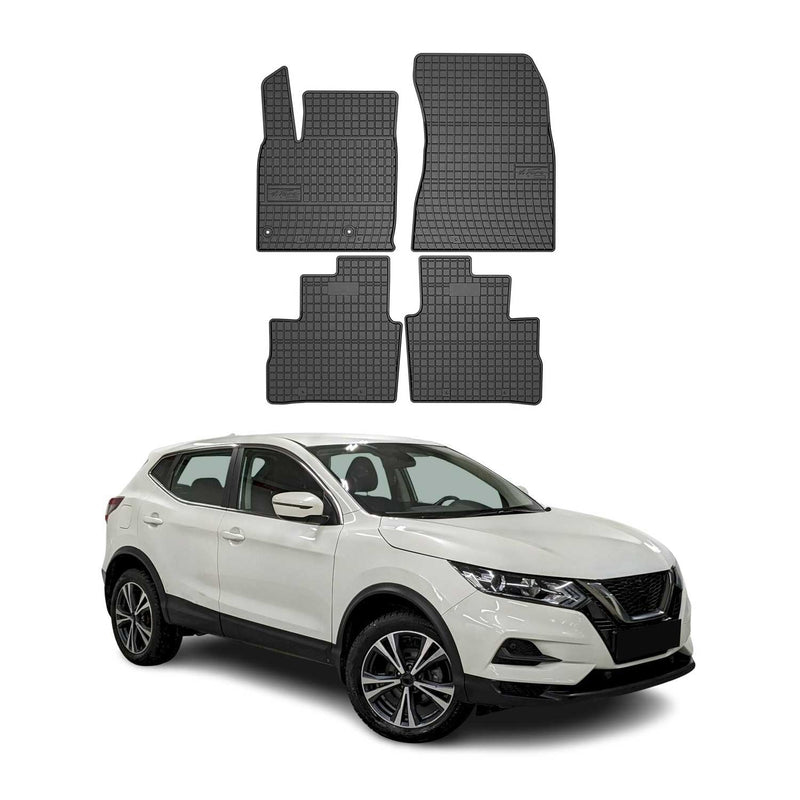 Tappetini in gomma neri per Nissan Qashqai 2021-2025, 4 pezzi