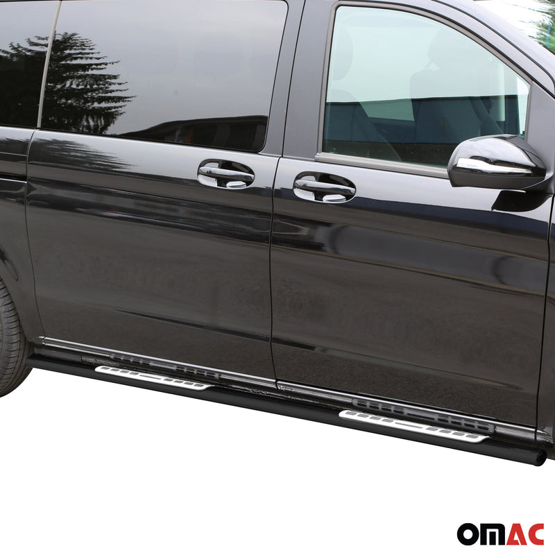 Barre laterali in acciaio per Mercedes Vito W447 2014-2025 L1 Nero 2x