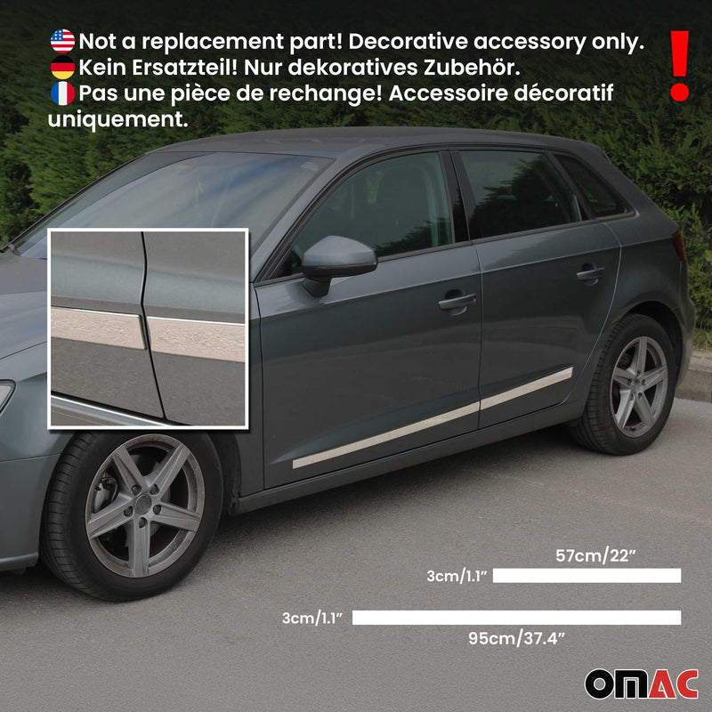 Protezione porta laterale, striscia porta per Chevrolet Cruze 2009-2025 in acciaio inox 4x 