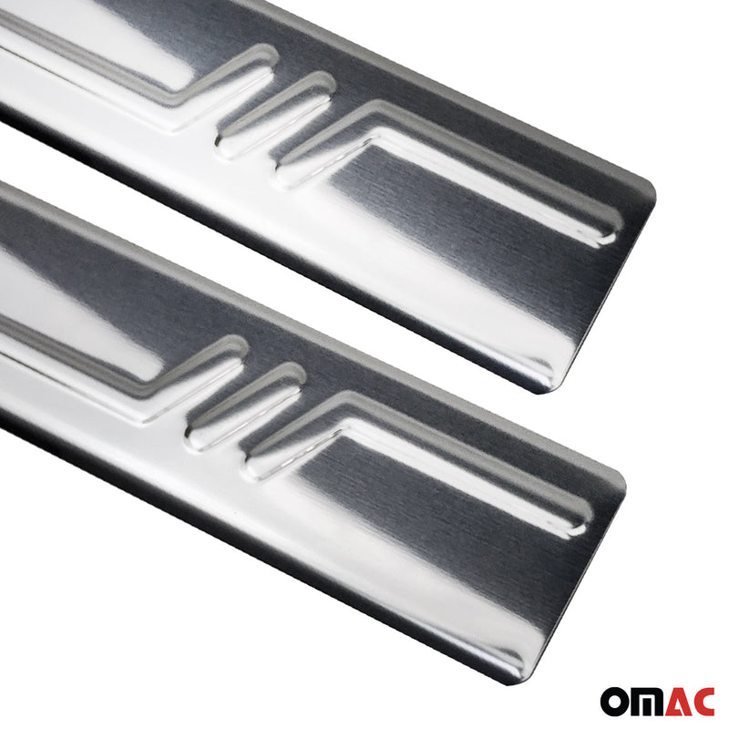 Soglie porte per Opel Astra H 2004-2010 in acciaio inox argento 2 pezzi
