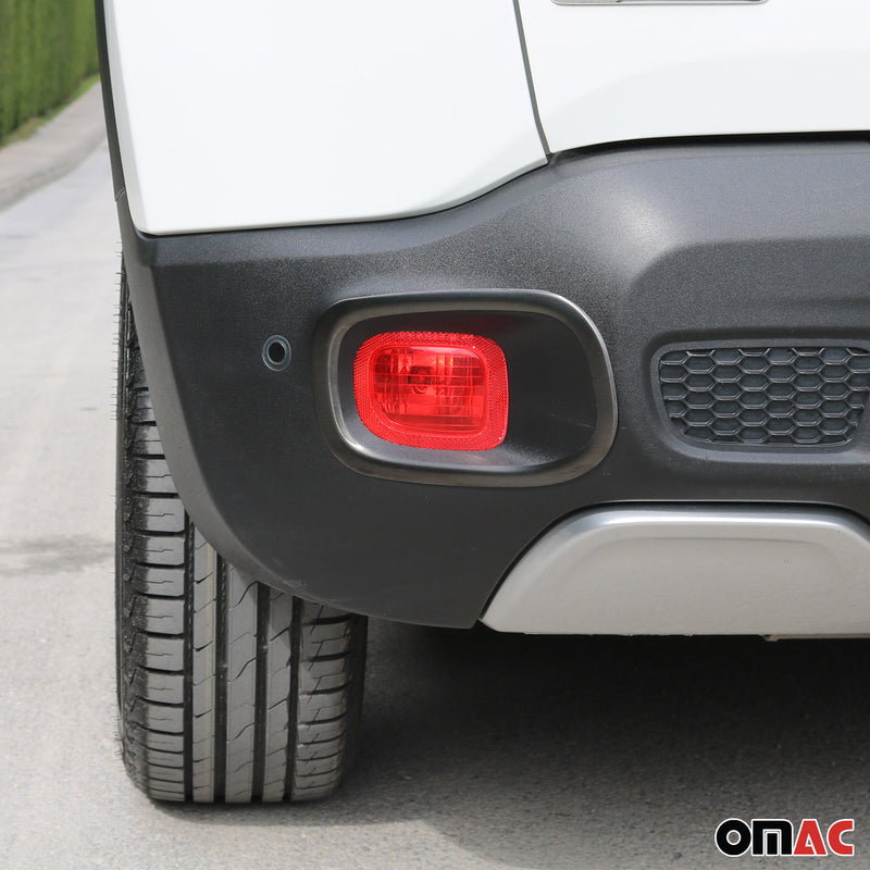 Reflektor Blenden Reflektorleiste für Jeep Renegade 2015-2024 Gebürstet Dunkel