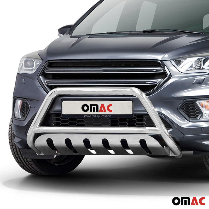 Protezione anteriore per Ford Kuga 2017-2025 in acciaio argento con ABE 