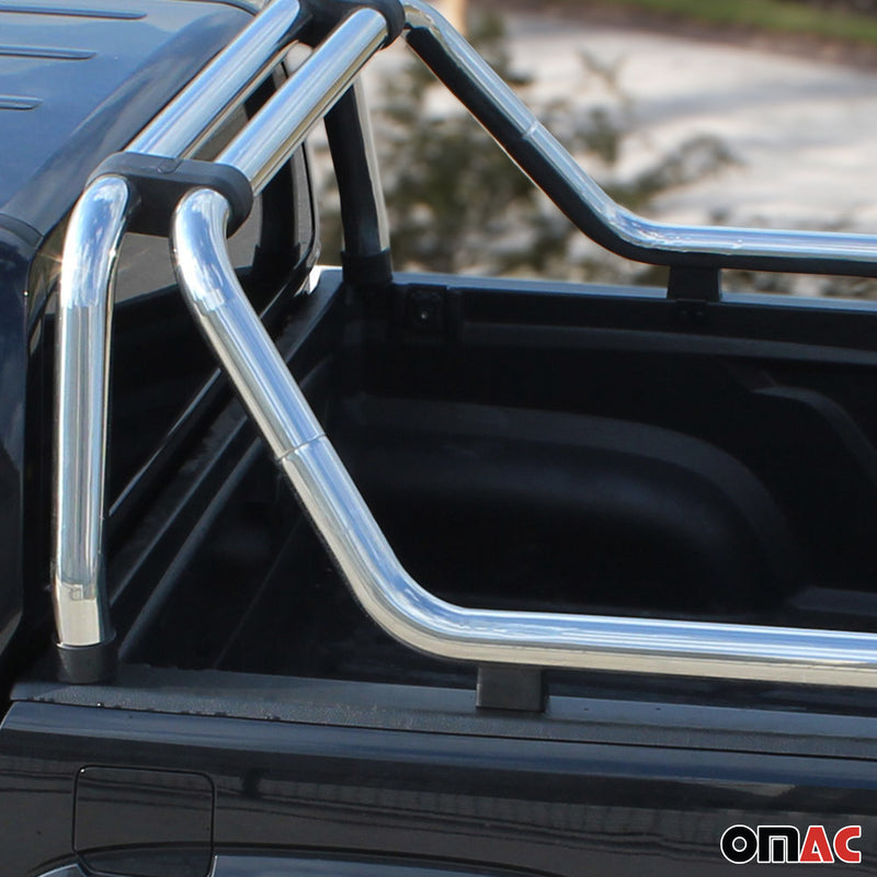 Roll bar per Nissan Navara D22 1999-06 Acciaio verniciato Ø76 Nero