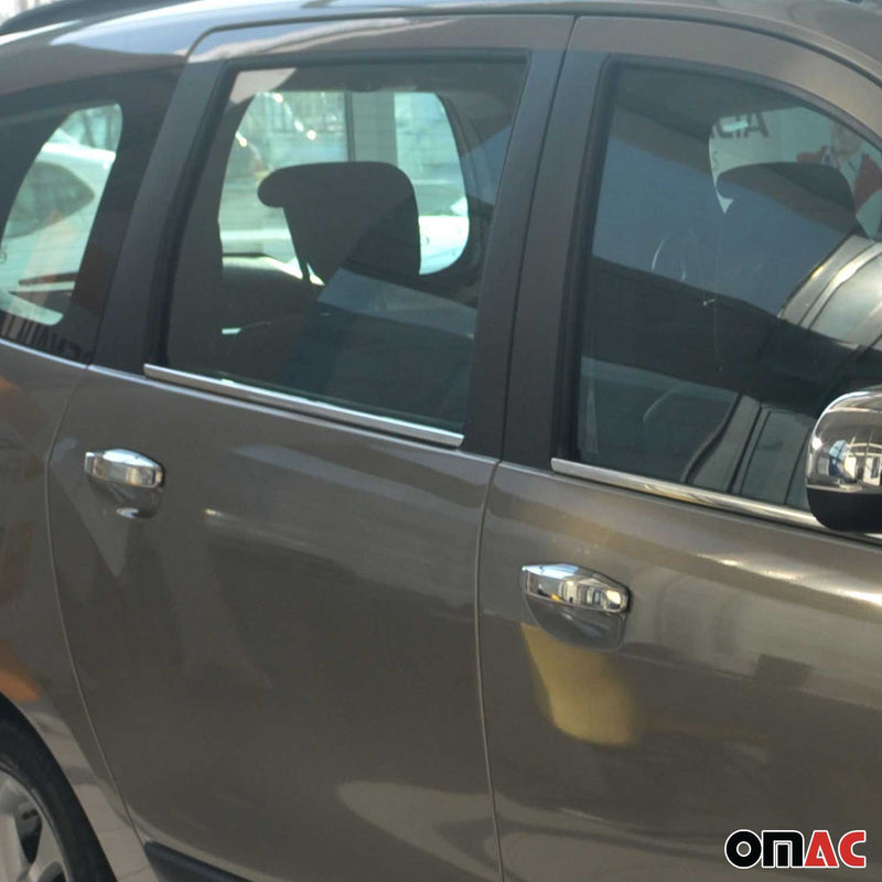 Listelli decorativi per finestrini per Dacia Lodgy 2012-2024 in acciaio inox cromato, 4 pezzi 