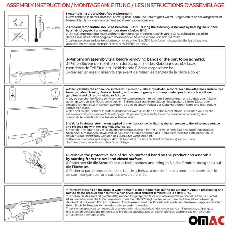 Striscia di protezione porta laterale per Seat Alhambra 2010-2025 cromata scura 4x