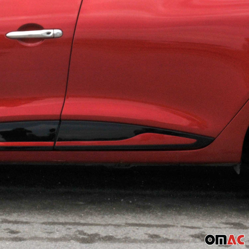 Striscia di protezione per portiera laterale per Renault Clio 2012-2019 in acciaio inox rosso 4x 