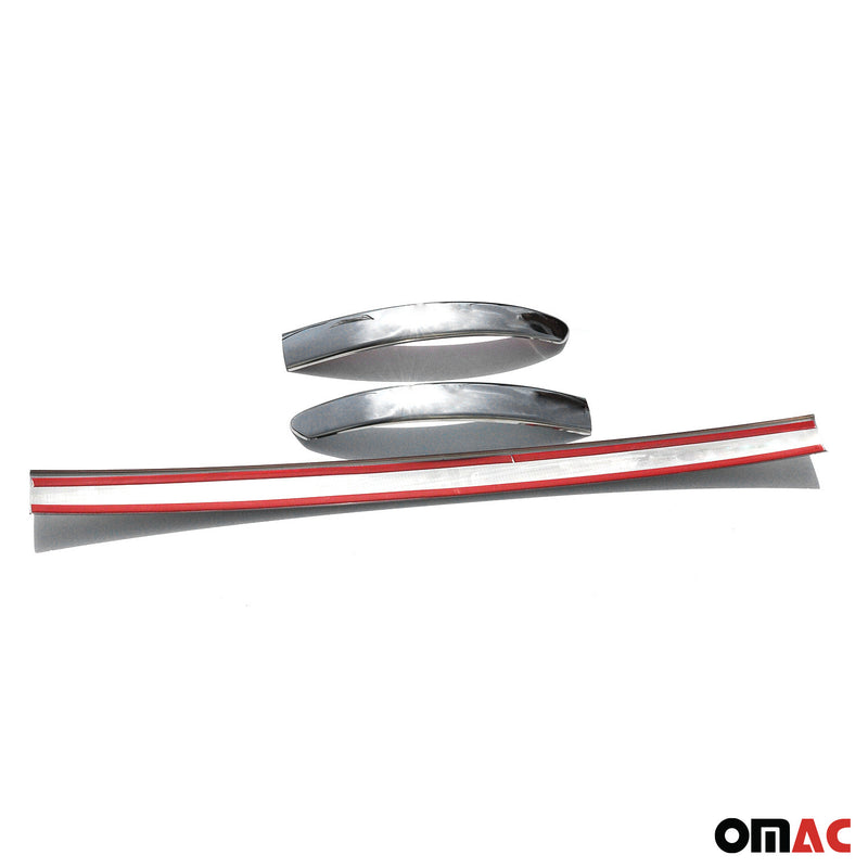Fascia paraurti posteriore per Fiat Linea 2012-2020 in acciaio inox cromato 3 pezzi 