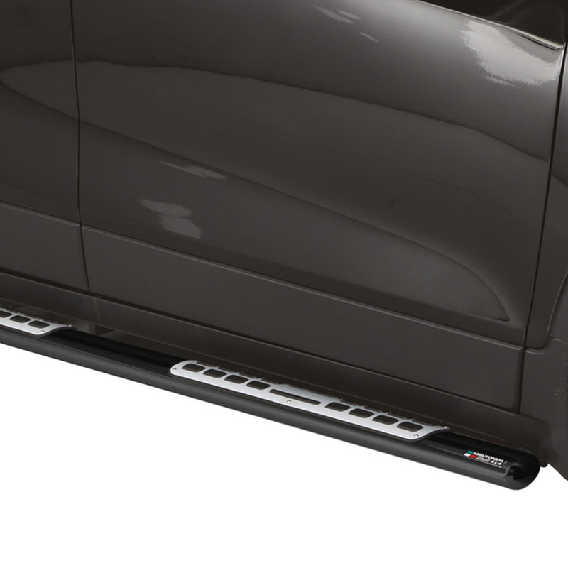 Minigonne laterali in acciaio inox per Opel Mokka 2012-2016 Nero