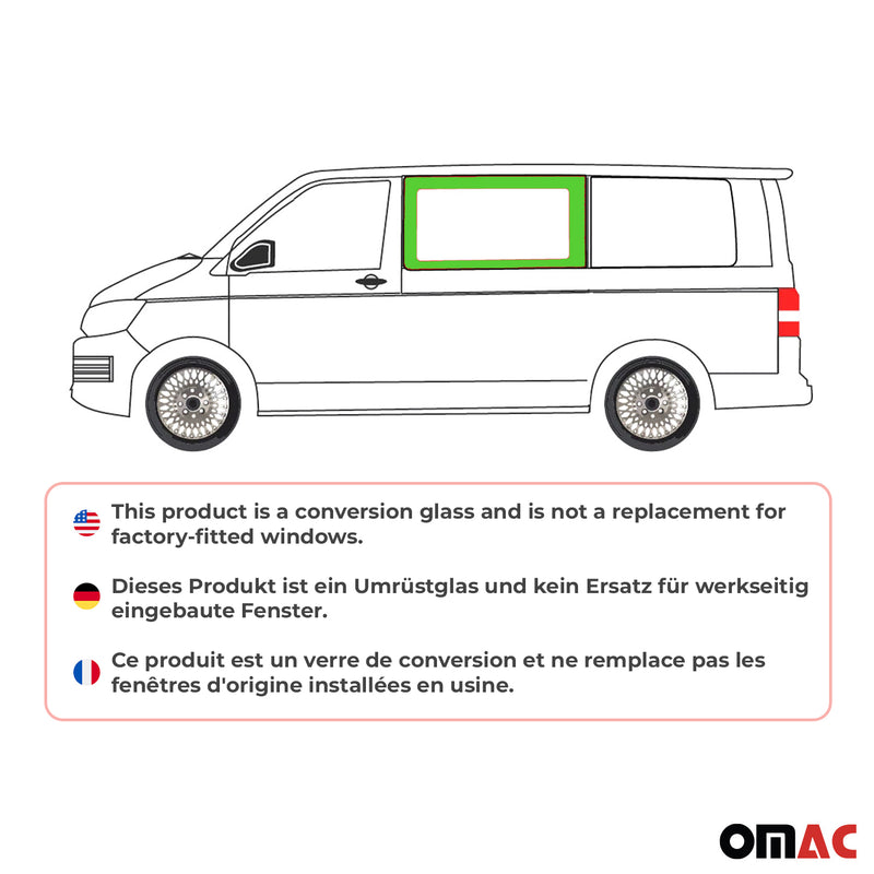 Finestrino laterale finestrino laterale auto per VW T6 T6.1 2015-2024 Sinistro Nero L1 L2