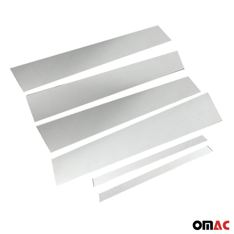 Rivestimento del montante della porta del montante B per Opel Mokka X 2016-2020 in acciaio inox argento, 6 pezzi