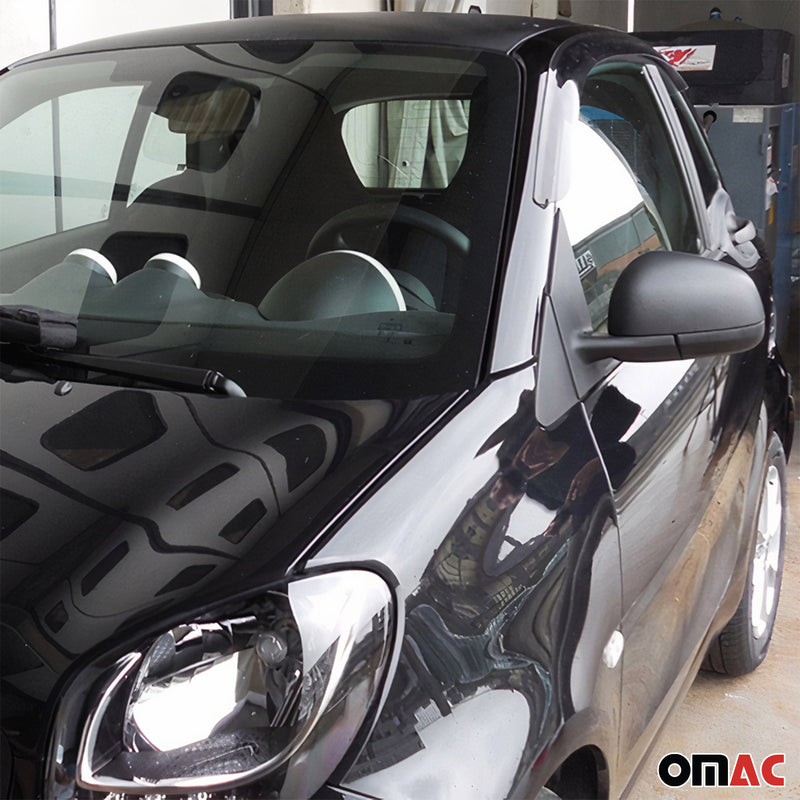 Deflettore antivento e antipioggia per Smart ForTwo 453 Coupe 2014-2025 Acrilico scuro 2x