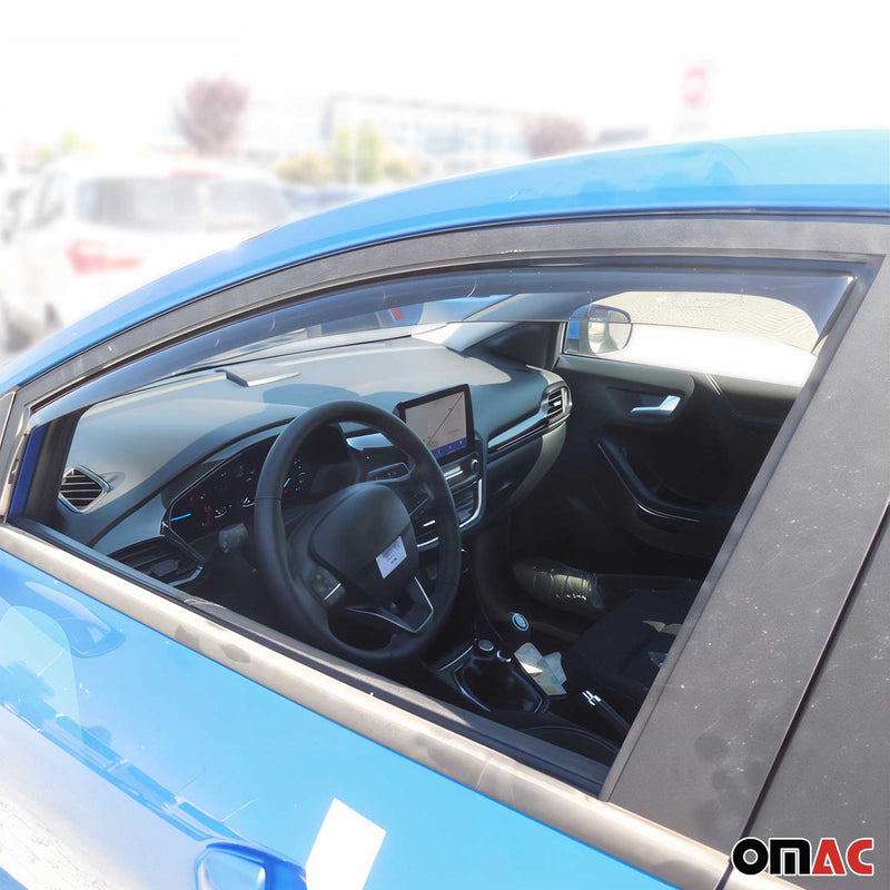 Deflettori antivento e antipioggia per Ford Puma 2019-2025 in acrilico scuro, 4 pezzi