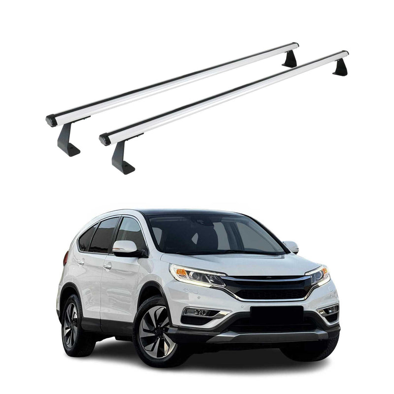 Portapacchi da tetto con barre portatutto per Honda CR-V 2012-2016, alluminio argento, 2 pezzi.