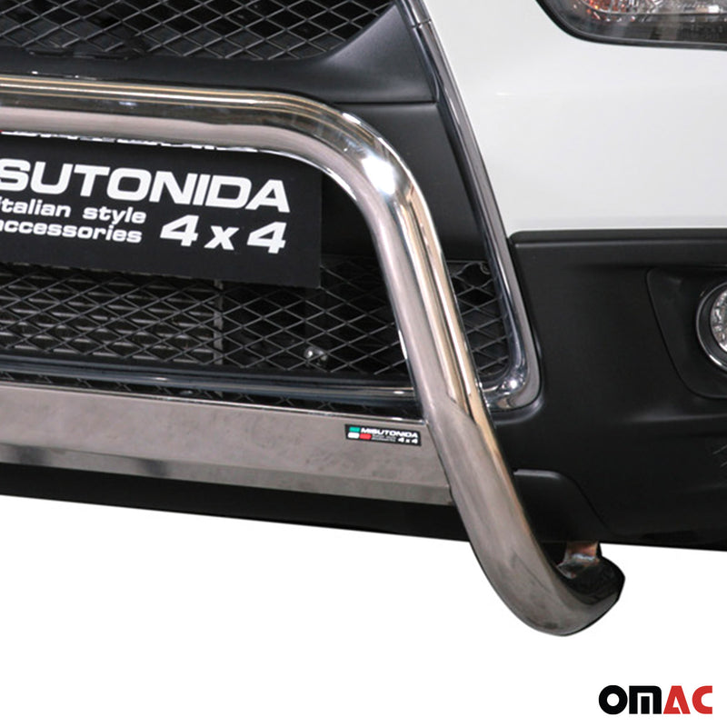 Protezione anteriore per Mitsubishi ASX 2010-2012 ø63mm acciaio argento 