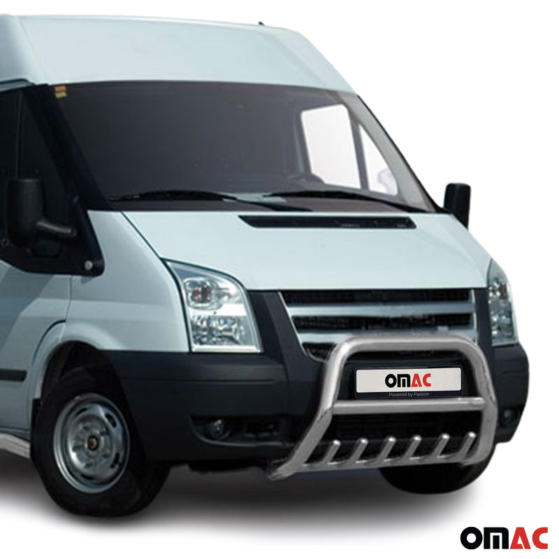 Protezione anteriore per Ford Transit 2006-2012 con bull bar ABE argento