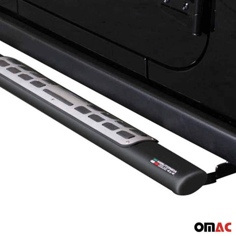 Minigonne laterali in acciaio, tubi sottoporta per Jeep Wrangler 2007-2018, neri