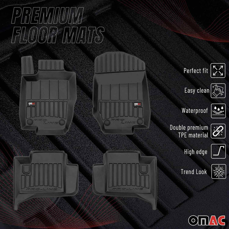 Tappetini in TPE neri per Mercedes Classe M W164 2005-2011, 4 pezzi