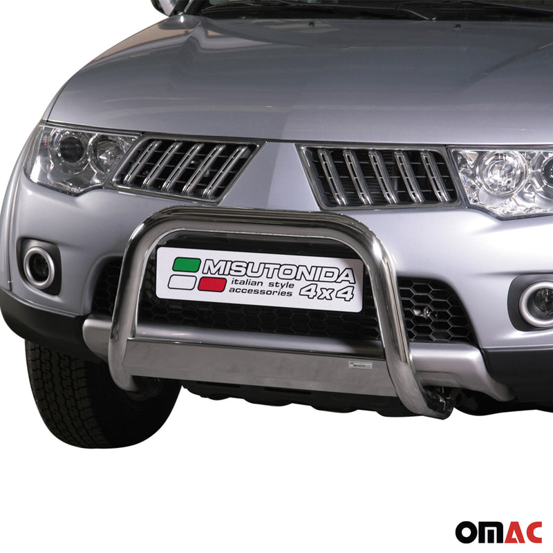 Protezione anteriore per Mitsubishi L200 2010-2015 ø63mm acciaio argento 