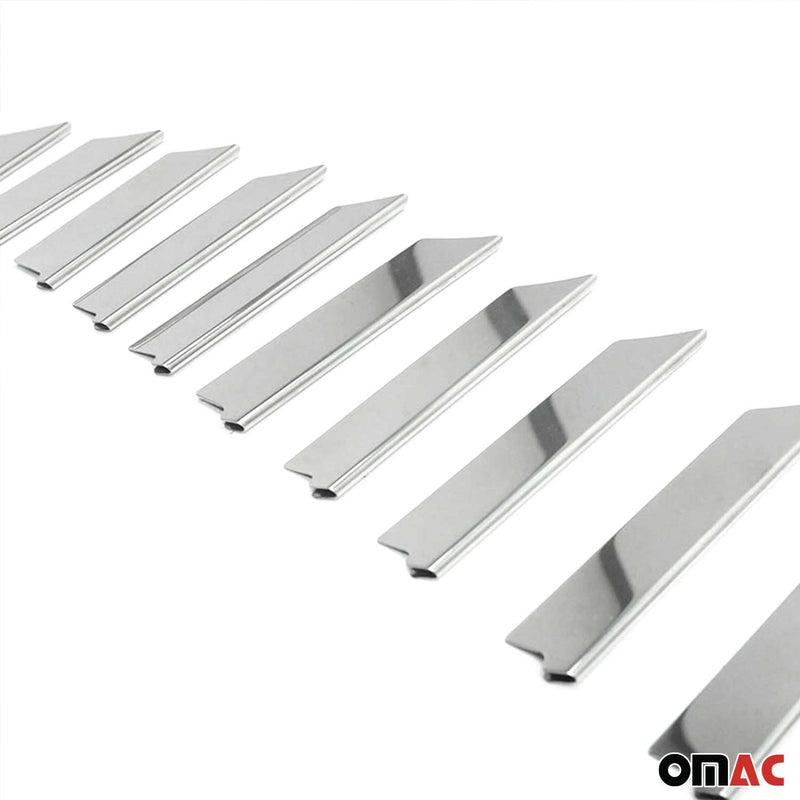 Strisce per griglia radiatore per Mitsubishi Colt Z3 in acciaio inox argento 24 pezzi