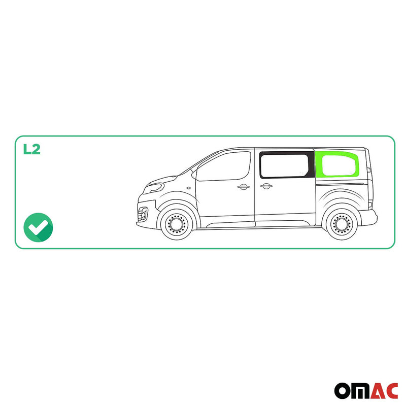 Seitenfenster Auto Fenster für Citroen Spacetourer 2017-2023 Schwarz Links L2