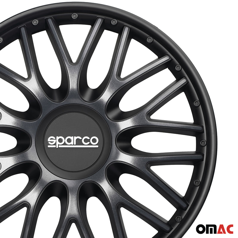 Coprimozzi Sparco 15 pollici Roma grigio nero 4 pezzi