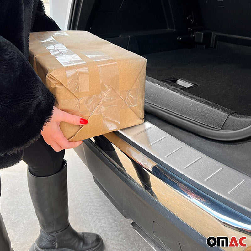 Protezione paraurti per soglia di carico per Audi Q5 FY 2017-2024 in acciaio inox spazzolato